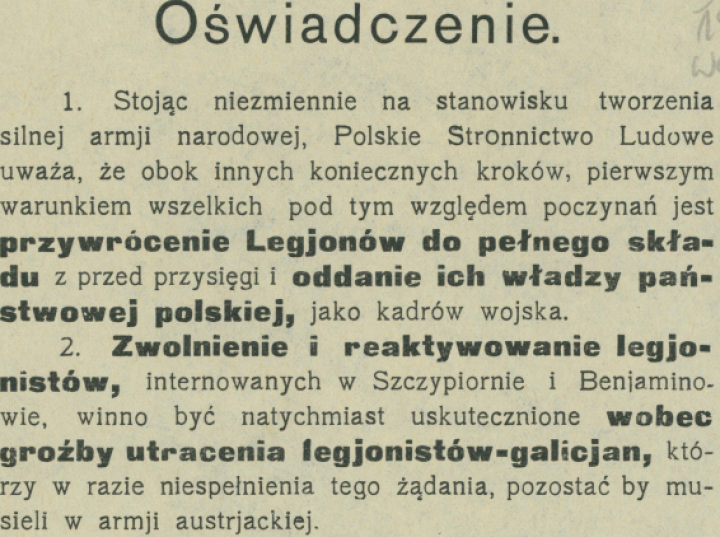 Rola Chłopów I Inteligencji W Sprawie Niepodległościowej „Pozyskać lud dla Polski i odbudować Polskę dla ludu” – rola chłopów w